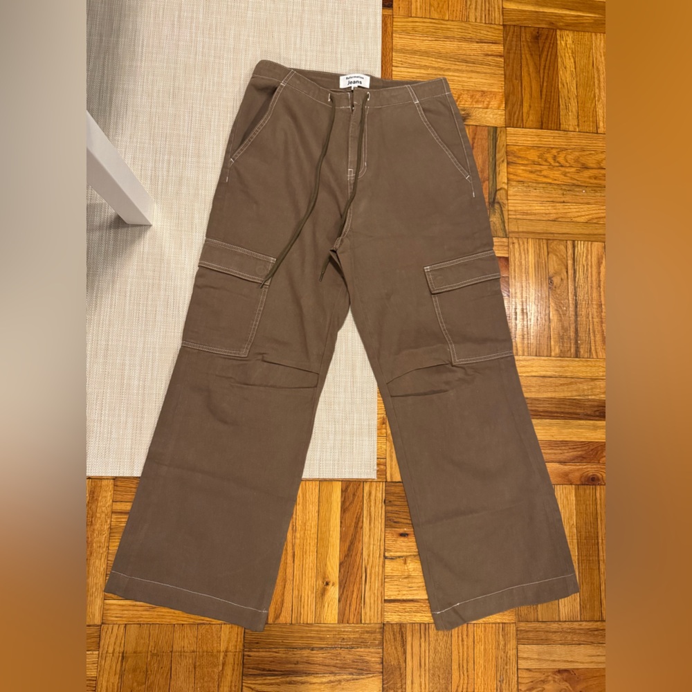 Reformation Brown Cargo Pants Straight Leg Durable